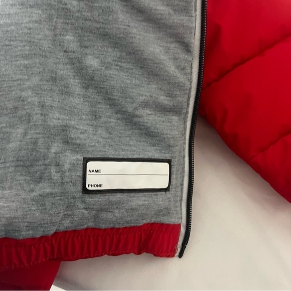 Gerry Kids Size 5 Jersey Lined Bubble Jacket Red Gray Camo Zipper Lining Gray - Picture 10 of 11